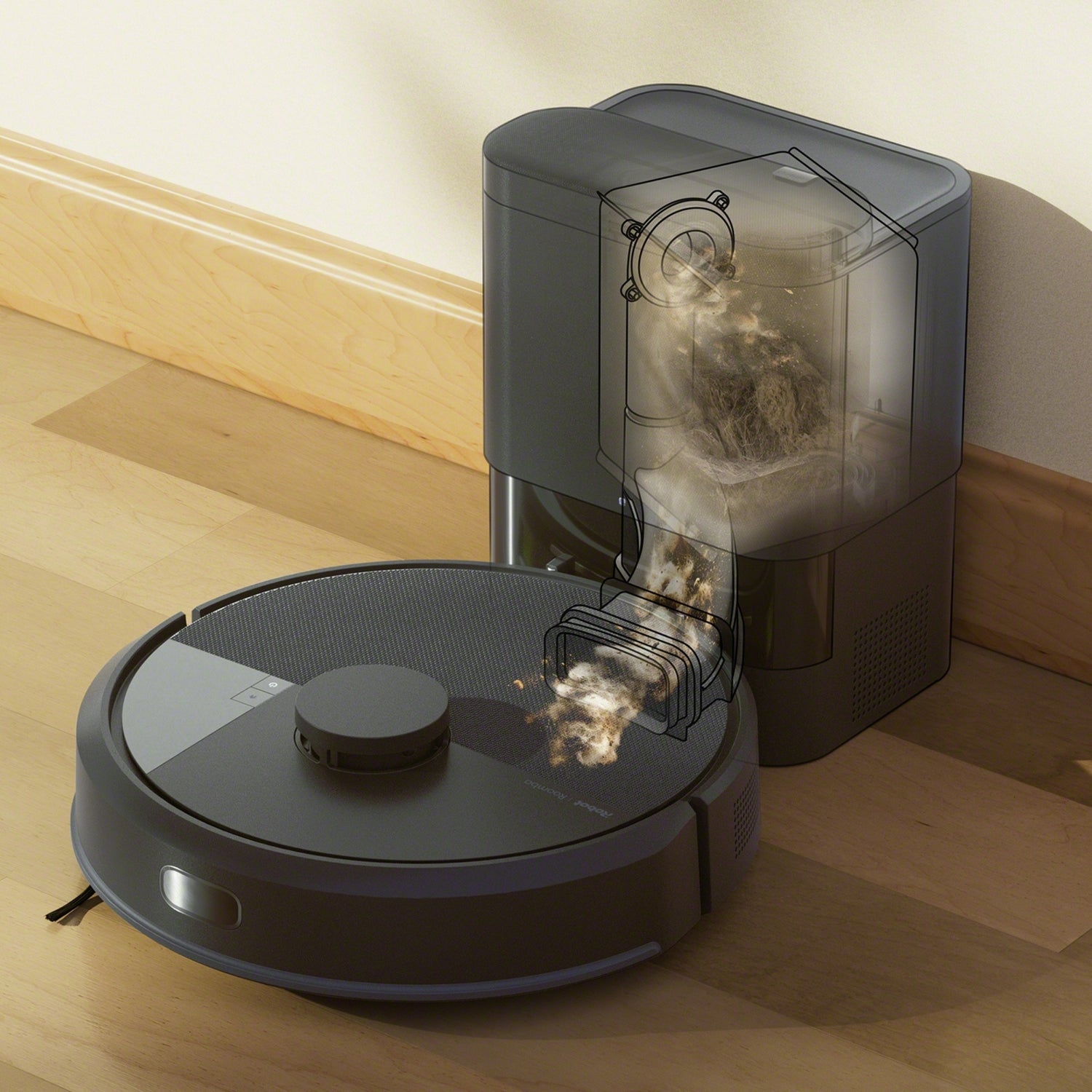 Robot combiné Roomba® 105 + station d'accueil AutoEmpty™