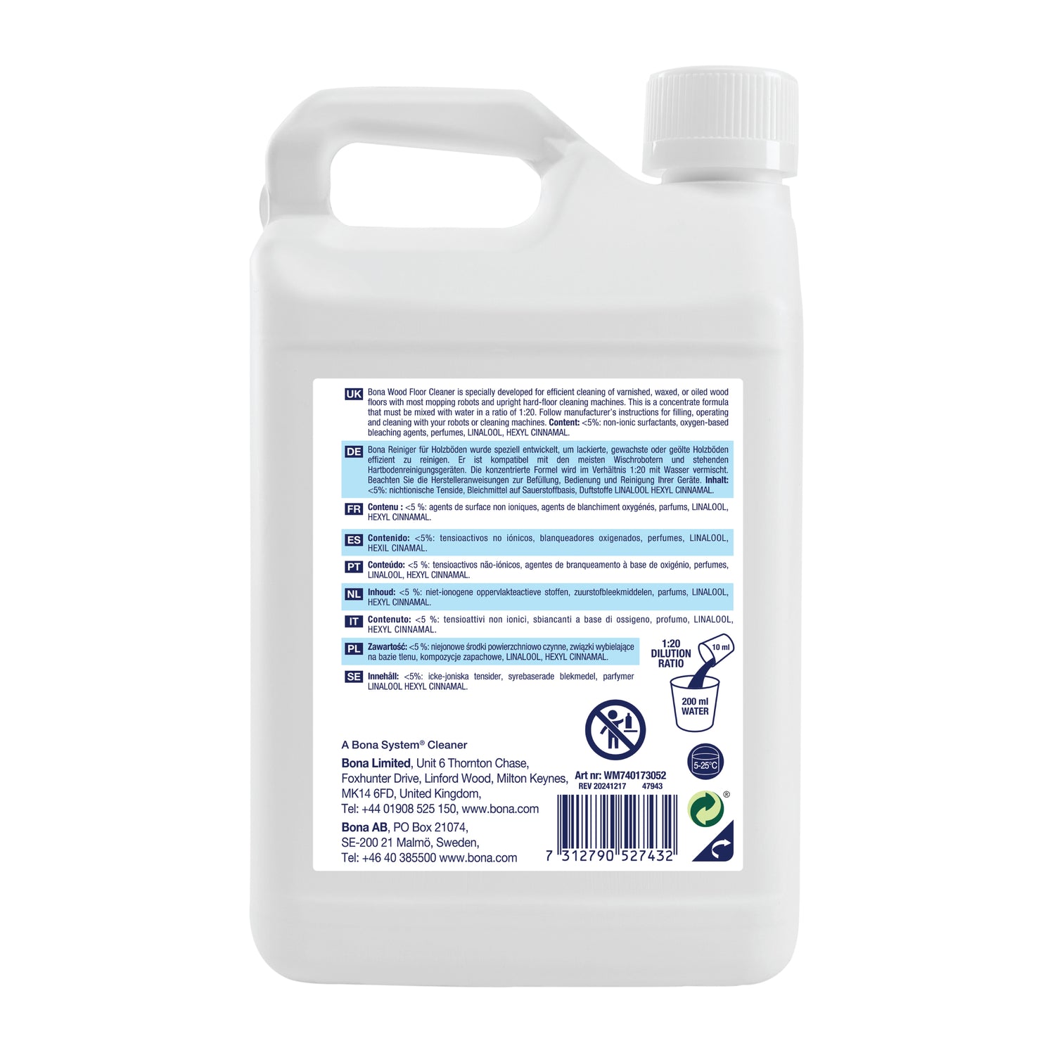 Bona Reinigungskonzentrat für Holzböden 1,1L Zedernholz-Duft